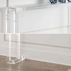 Crystal Clear Acrylic Console Table With Glass Top