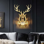 Crystal Deer Wall Sconce – Gold Finish Ambient Lighting Main Product Image
