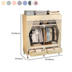 Curtain Front Metal Wardrobe Armoire With Drawers And Hanging Rod Dimensions