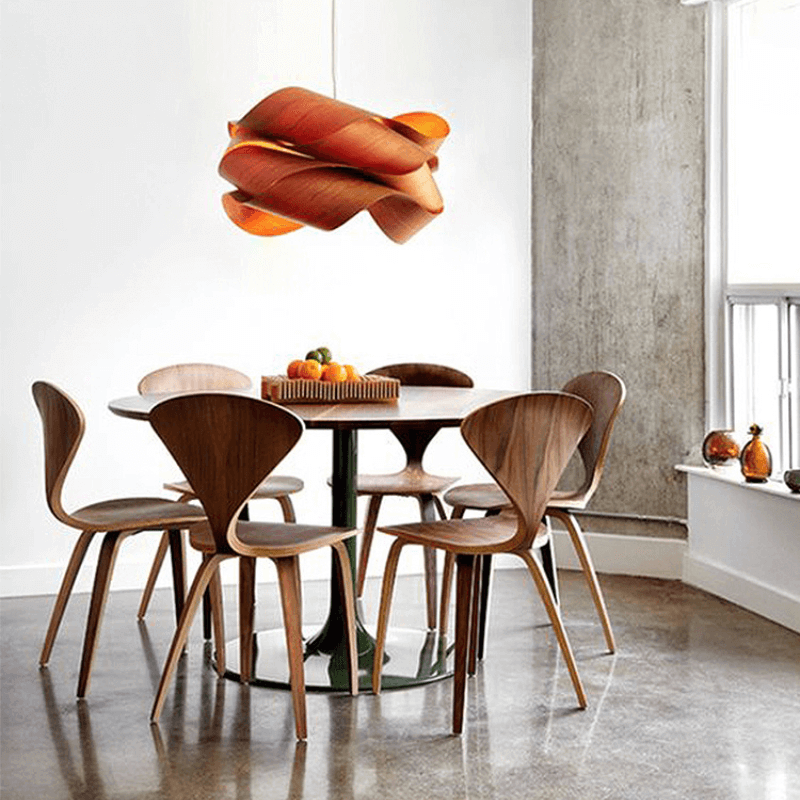 Curved Back Mid-Century Walnut Chairs - Set of 2