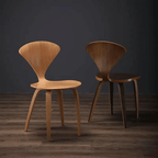 Curved Back Mid-Century Walnut Chairs - Set of 2 Main Product Image