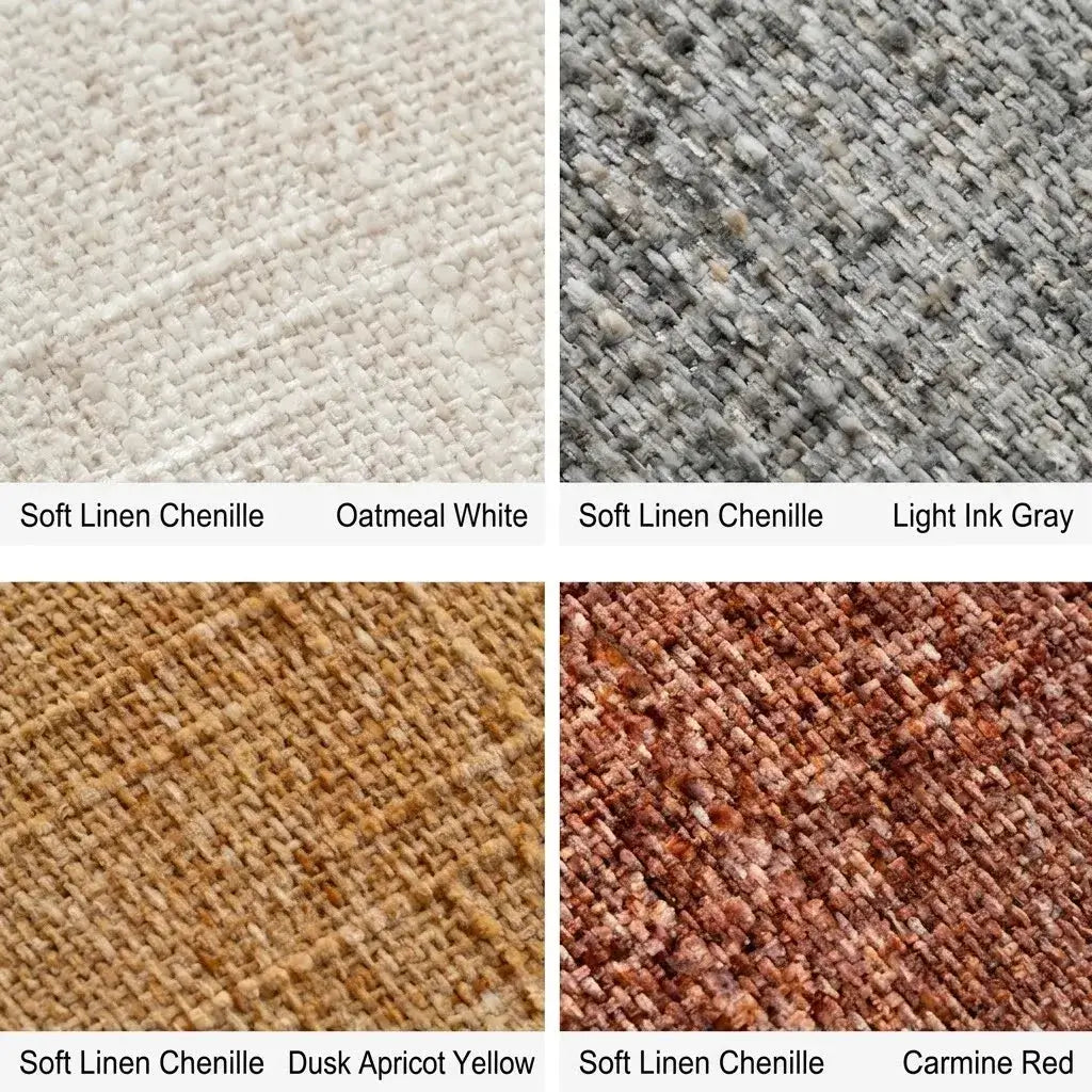 Curved Chenille/Boucle Swivel Chair with Wraparound Back for Cozy Reading Corners