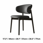 Curved Upholstered Dining Chair Series in Oak and Ash Wood Tones
