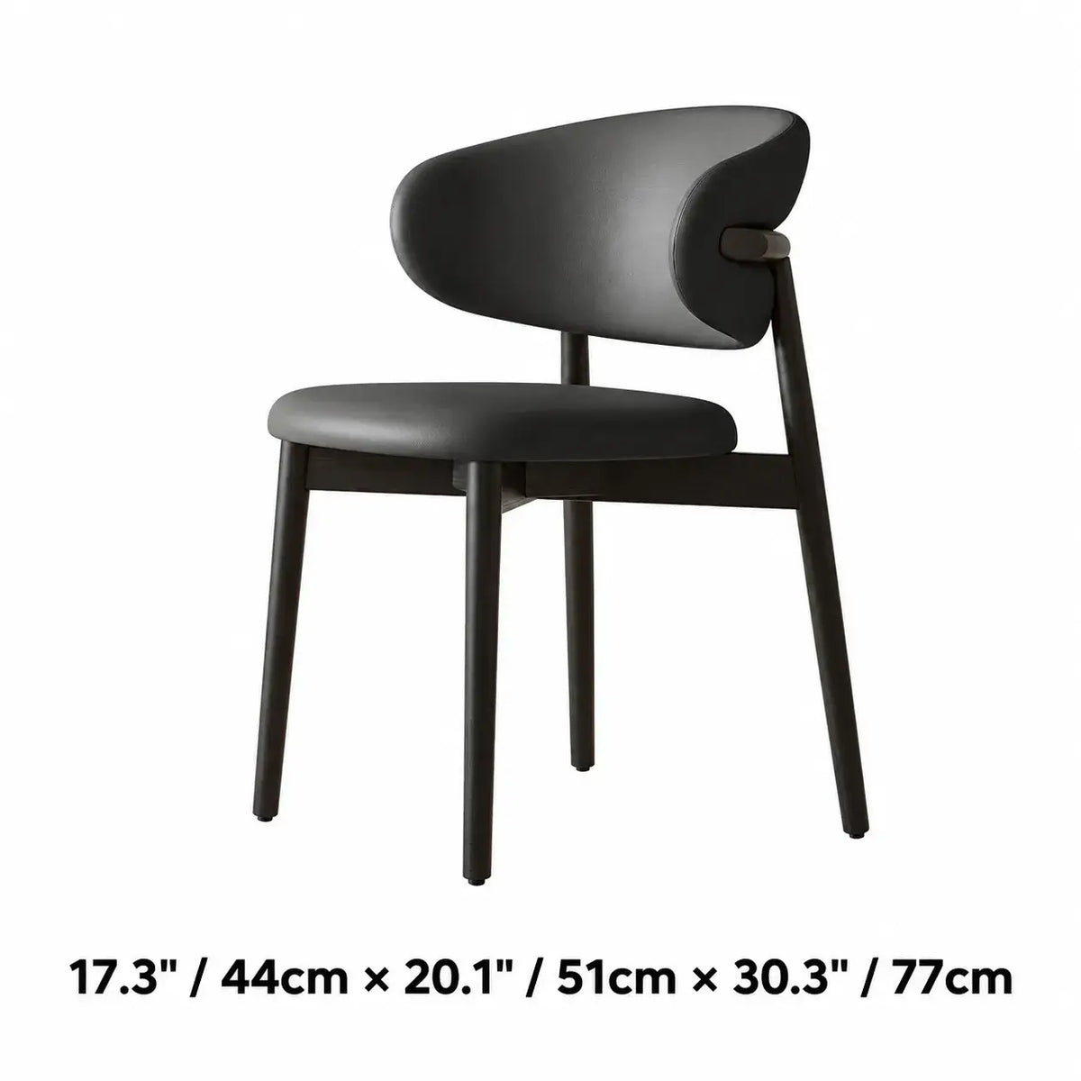 Curved Upholstered Dining Chair Series in Oak and Ash Wood Tones