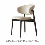 Curved Upholstered Dining Chair Series in Oak and Ash Wood Tones