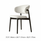 Curved Upholstered Dining Chair Series in Oak and Ash Wood Tones