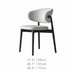 Curved Upholstered Dining Chair Series in Oak and Ash Wood Tones