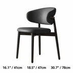 Curved Upholstered Dining Chair Series in Oak and Ash Wood Tones