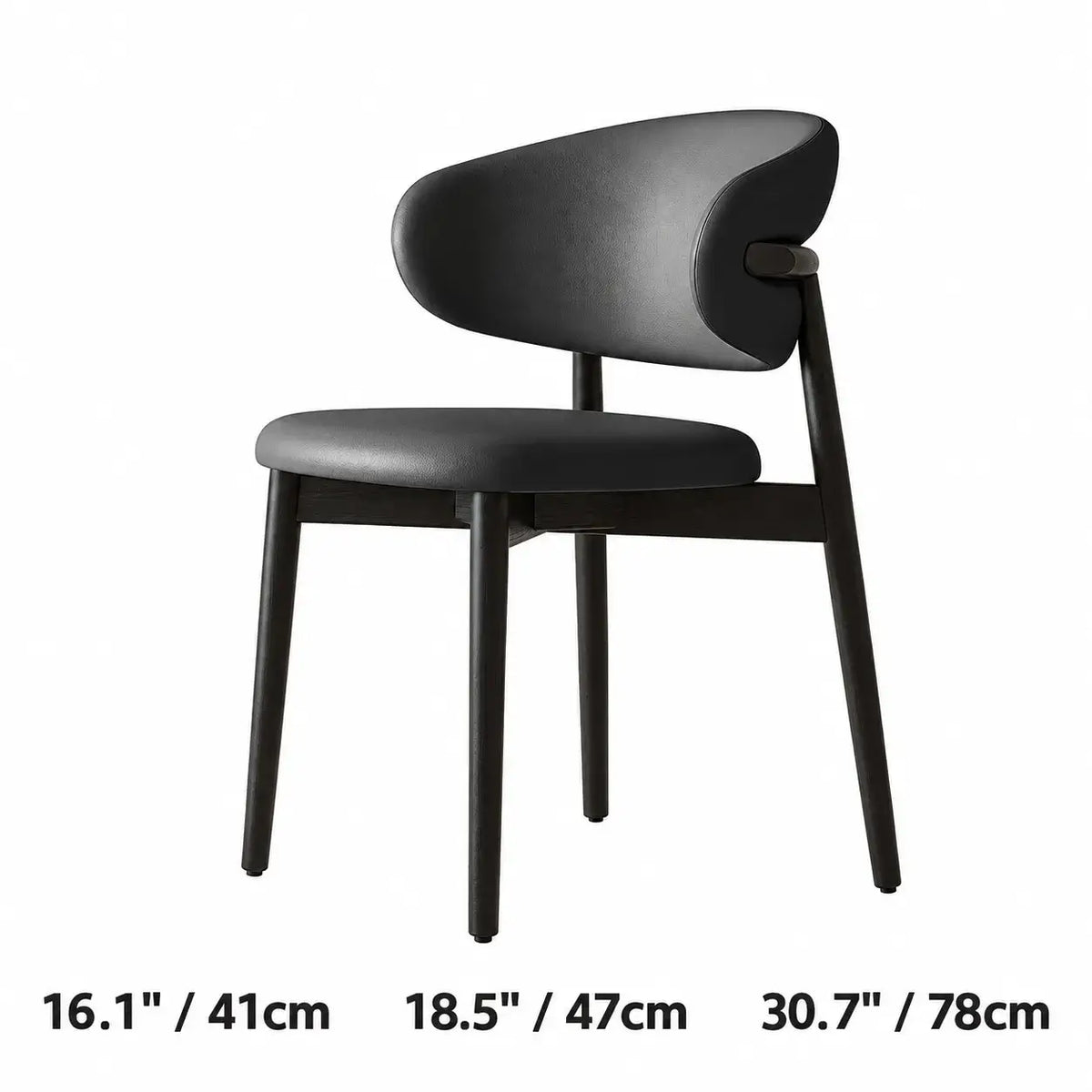 Curved Upholstered Dining Chair Series in Oak and Ash Wood Tones