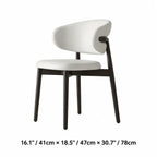 Curved Upholstered Dining Chair Series in Oak and Ash Wood Tones