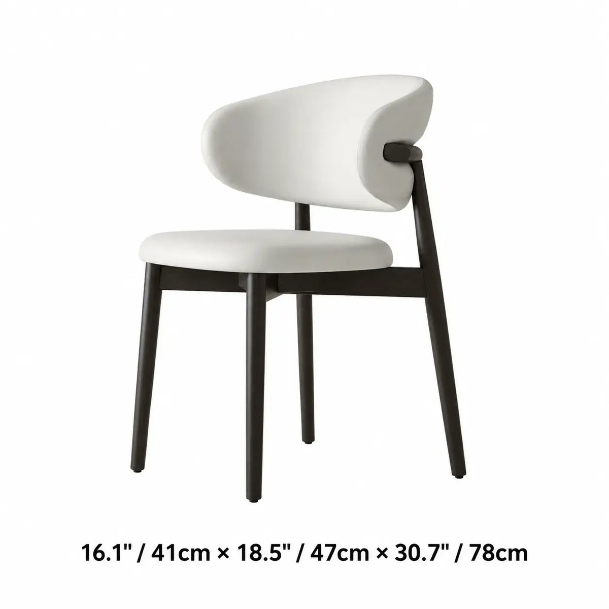 Curved Upholstered Dining Chair Series in Oak and Ash Wood Tones