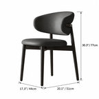 Curved Upholstered Dining Chair Series in Oak and Ash Wood Tones