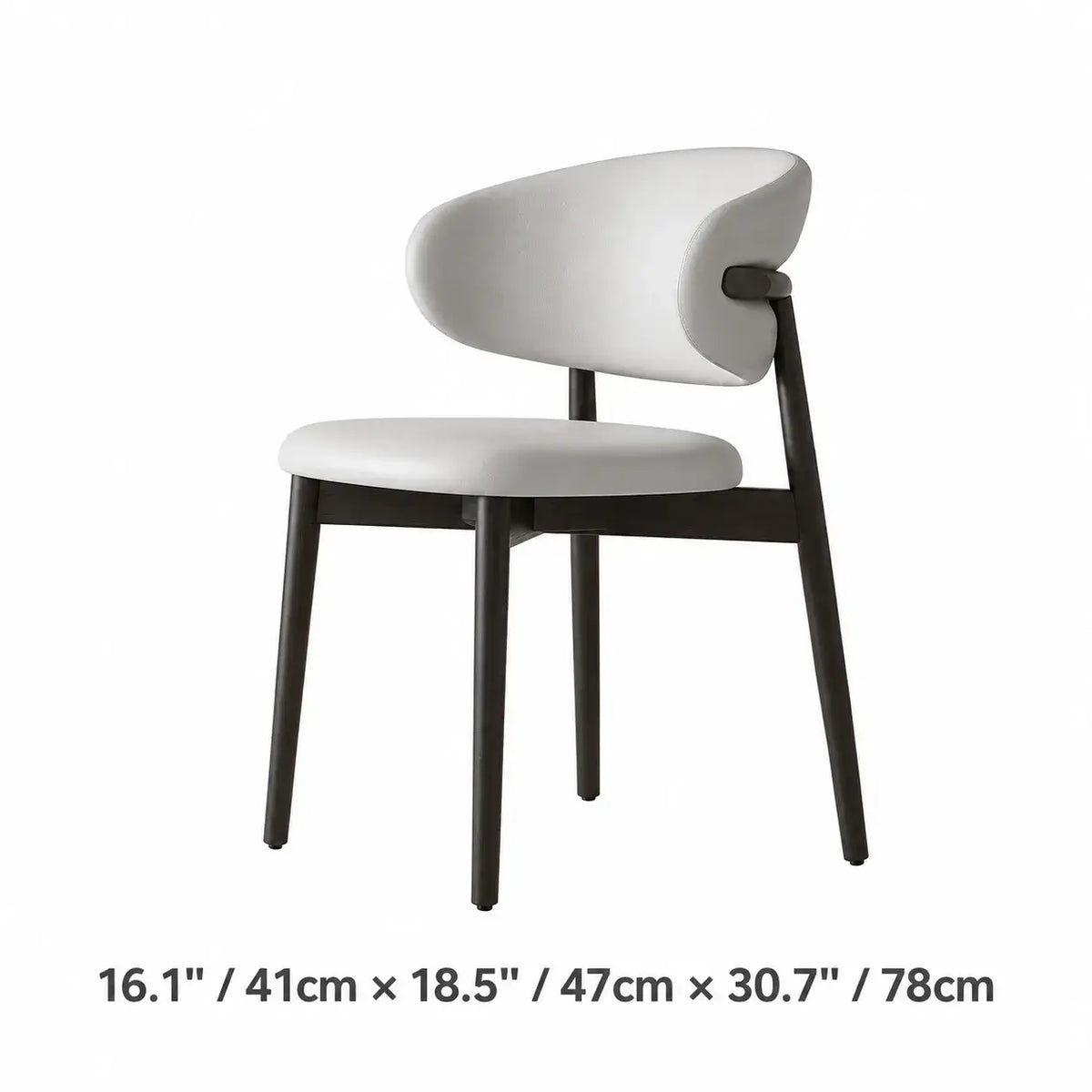 Curved Upholstered Dining Chair Series in Oak and Ash Wood Tones