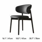 Curved Upholstered Dining Chair Series in Oak and Ash Wood Tones