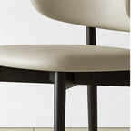 Curved Upholstered Dining Chair Series in Oak and Ash Wood Tones