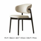 Curved Upholstered Dining Chair Series in Oak and Ash Wood Tones