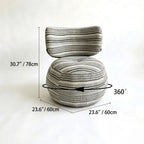 Curved Upholstered Swivel Chair for Vanity Corners and Cozy Lounge Spaces