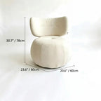 Curved Upholstered Swivel Chair for Vanity Corners and Cozy Lounge Spaces
