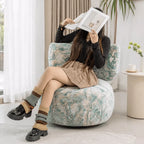 Curved Upholstered Swivel Chair for Vanity Corners and Cozy Lounge Spaces