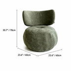 Curved Upholstered Swivel Chair for Vanity Corners and Cozy Lounge Spaces