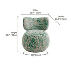 Curved Upholstered Swivel Chair for Vanity Corners and Cozy Lounge Spaces