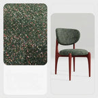 Curved Upholstered Vanity Stool with Ash Wood Frame and Retro Warmth