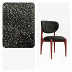 Curved Upholstered Vanity Stool with Ash Wood Frame and Retro Warmth