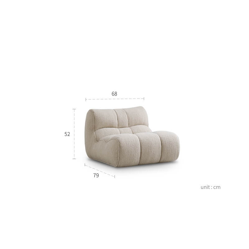 Cute Pet-Inspired Boucle Chair with Soft Chenille Fabric