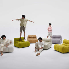 Cute Pet-Inspired Boucle Chair with Soft Chenille Fabric