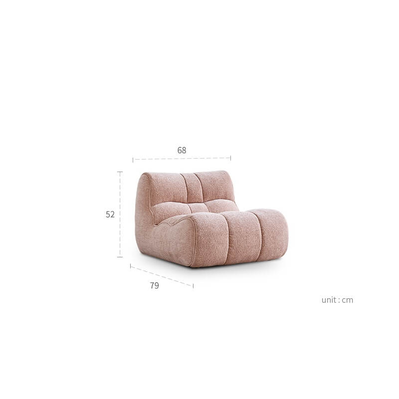 Cute Pet-Inspired Boucle Chair with Soft Chenille Fabric
