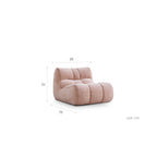 Cute Pet-Inspired Boucle Chair with Soft Chenille Fabric