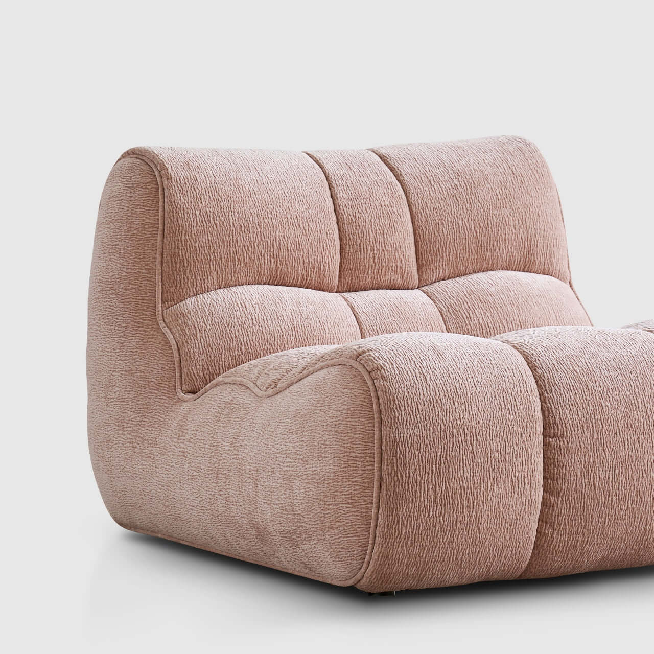 Cute Pet-Inspired Boucle Chair with Soft Chenille Fabric