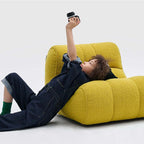 Cute Pet-Inspired Boucle Chair with Soft Chenille Fabric