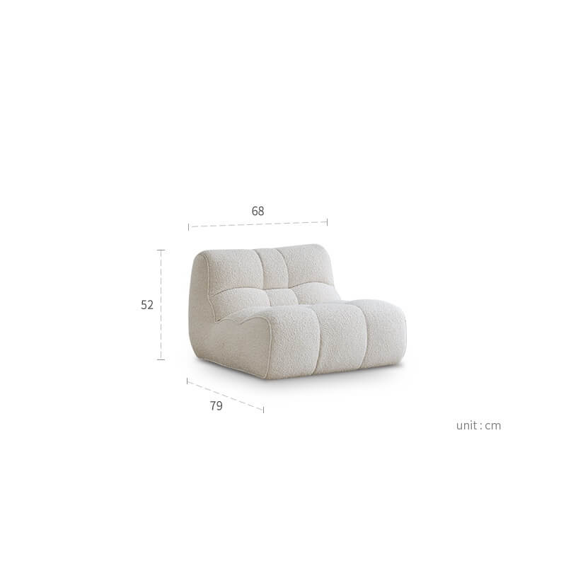 Cute Pet-Inspired Boucle Chair with Soft Chenille Fabric