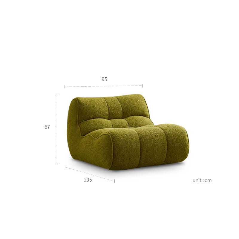 Cute Pet-Inspired Boucle Chair with Soft Chenille Fabric