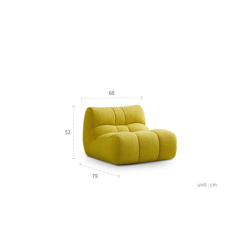 Cute Pet-Inspired Boucle Chair with Soft Chenille Fabric