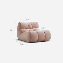 Cute Pet-Inspired Boucle Chair with Soft Chenille Fabric Dimensions