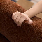 Accent arm chair with fixed back and armrest, available in solid color, striped, and floral patterns