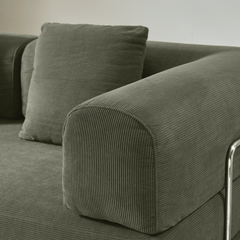78.7'' Compress Upholstered Convertible Sofa Bed with Corduroy Fabric