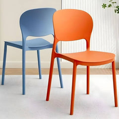 Scandinavian Style Plastic & Acrylic Stackable Kitchen & Dining Side Chair Dining Chairs