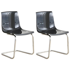 Scandinavian Style Non-Upholstered Side Chair in Plastic & Acrylic Dining Chairs