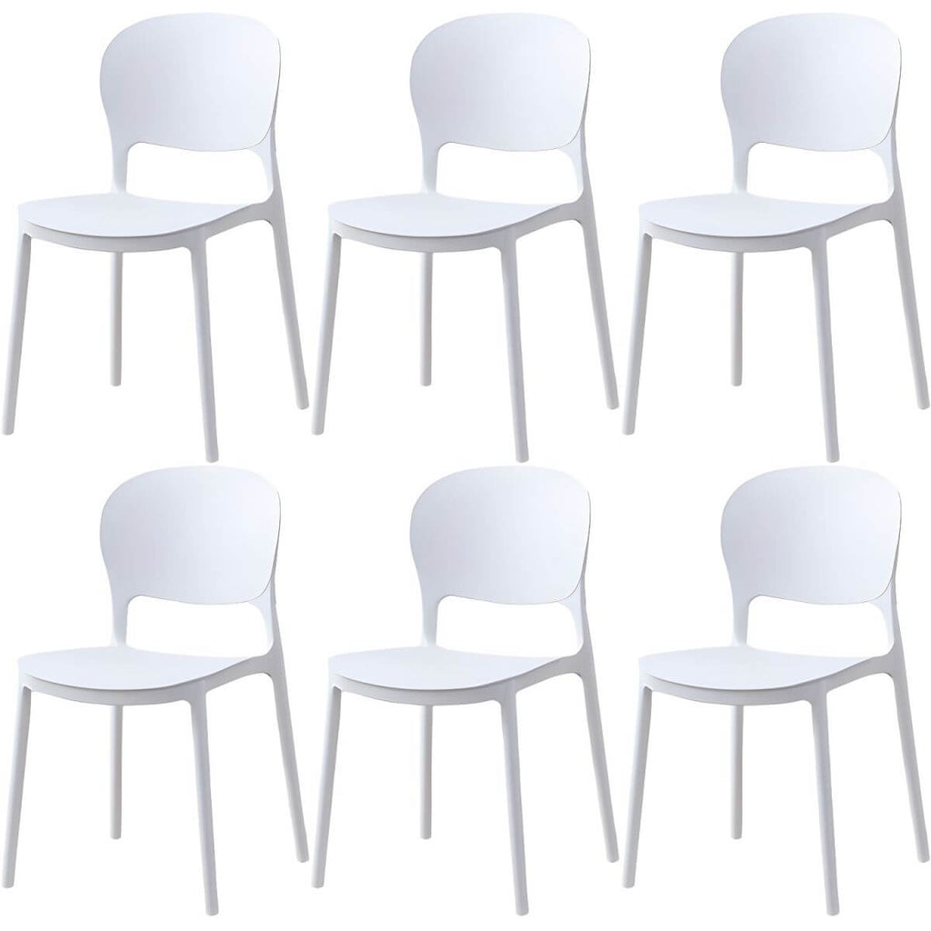 Scandinavian style stackable plastic and acrylic dining side chair for kitchen and dining