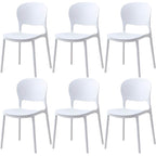 Scandinavian style stackable plastic and acrylic dining side chair for kitchen and dining