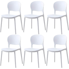 Scandinavian Style Plastic & Acrylic Stackable Kitchen & Dining Side Chair Dining Chairs