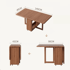 Folding dining table with storage, space-saving and multi-purpose design for small spaces