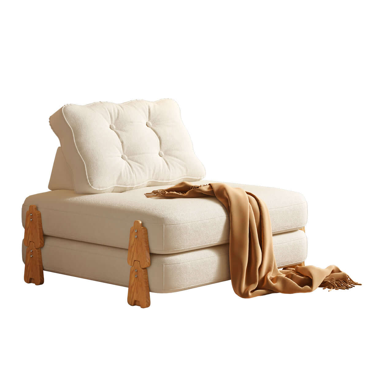 Modular floor sofa bed that folds, convertible for sitting or sleeping comfortably