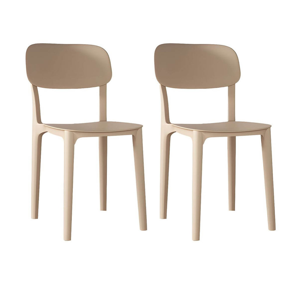 Stackable Nordic acrylic dining chair with backrest and acrylic legs