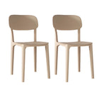 Stackable Nordic acrylic dining chair with backrest and acrylic legs