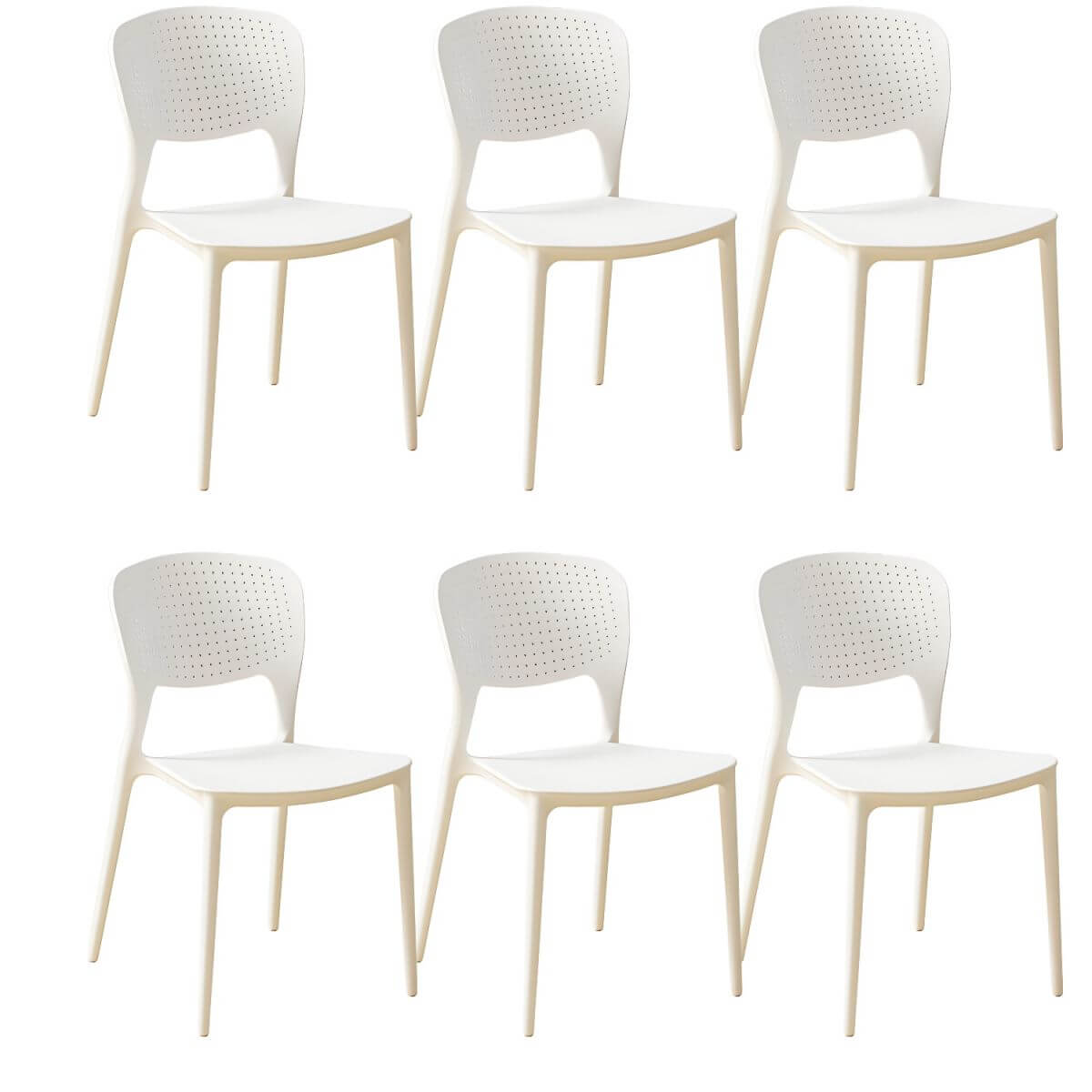 Stackable Scandinavian style plastic and acrylic side chair for dining room