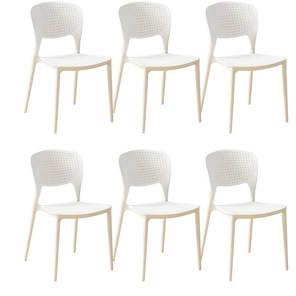 Stackable Scandinavian style plastic and acrylic side chair for dining room